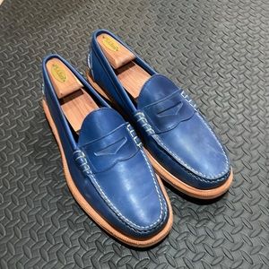 Brand New, Walk Over Martin blue leather loafers, sz 12